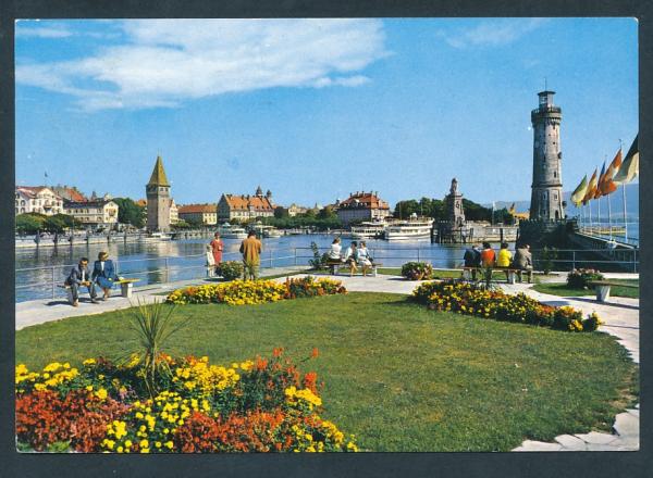 Blick zum Hafen in Lindau am Bodensee
